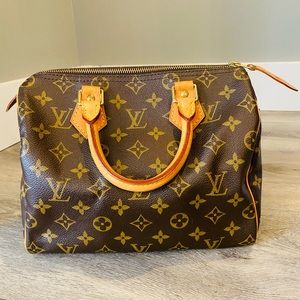 100% Authentic Louis Vuitton Speedy Duffle 25 Brown Canvas Monogram